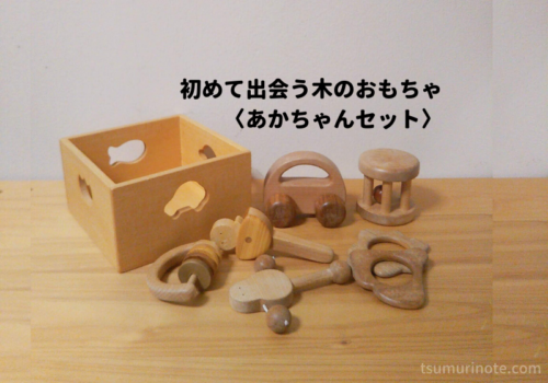 ベビーが初めて出会う木のおもちゃ、なかよしライブラリー〈あかちゃんセット〉レビュー